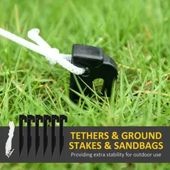 HOMCOM 7.5ft Christmas Inflatable Gingerbread Man with Candy Cane, Blow-Up Outdoor Garden Display for Lawn, Party - 7