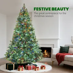 HOMCOM 7.5ft Artificial Pine LED Christmas Tree, with Remote - 4