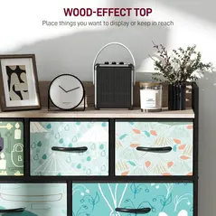 HOMCOM 7-Drawer Chest of Drawers - Blue - 5