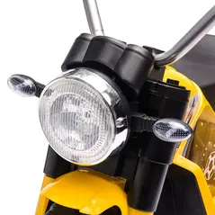 HOMCOM 6V Kids Electric Motorbike 3 Wheels Ride On Toy with Horn Headlights Realistic Sounds for Girl Boy 18 - 36 Months Yellow - 9