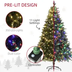 HOMCOM 6ft LED Pre-Lit Artificial Christmas Tree, with Base - 5