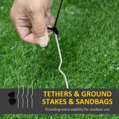 HOMCOM 8FT 2.4m Halloween Inflatable Tree Floating Ghost, Build-in LEDs Blow Up Scary Decorations for Party Outdoor Indoor Yard Garden Holiday Décor - 7