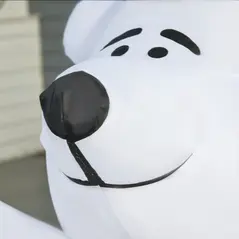 HOMCOM 6ft Tall Outdoor Inflatable Bear Airblown Projection Holiday Christmas Lawn Décor - 9