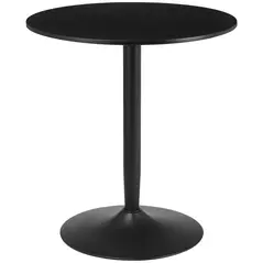 HOMCOM 75H x Φ70cm Two-Person Minimalistic Dining Table - Black - 1