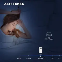 HOMCOM 7,000 BTU Mobile Air Conditioner for Room up to 26m², with Dehumidifier, 24H Timer, Wheels, Window Mount Kit - 5