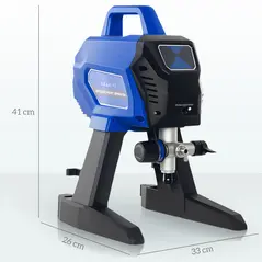 HOMCOM Airless Paint Sprayer, Thinning-Free Electric Paint Spray Gun for Walls, Fences & DIY Projects, 200 Bar High Pressure, 1.5L/min Flow Rate, 7.5m Hose, Indoor & Outdoor Use, Dark Blue - 3