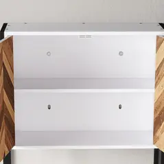 HOMCOM Bathroom Cabinet Wall Mounted, Bathroom Wall Cabinet Medicine Cabinet with 2 Doors, Adjustable Shelf, Walnut - 8