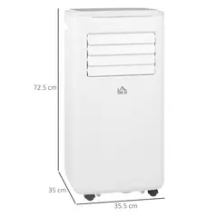 HOMCOM 9000 BTU Portable Air Conditioner, Smart Home WiFi Compatible, 4 in 1 Air Conditioning Unit, Dehumidifier, Fan with Remote, 24H Timer, Window Venting Kit, 20m², R290, A Energy Efficiency - 3