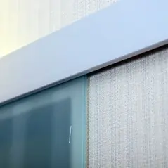 HOMCOM 90cm Modern Sliding Door Set Kit w/ Frosted Glass Door Aluminium Rail Opaque Home Decoration DIY Office Style - 5