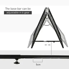 HOMCOM Angle Adjustable Double Sided Rebounder Net Training Aid Target Soccer Goal Kickback For Football, Baseball, Basketball - 75L x 75W cm - 5