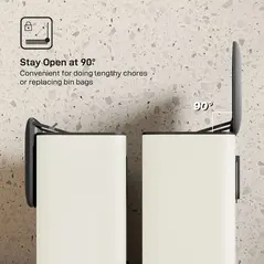 HOMCOM 8L Hanging Kitchen Bin, Rubbish bin with Lid and Removable Inner Bucket for Kitchen Cabinet Door, Under Sink, Office - 5