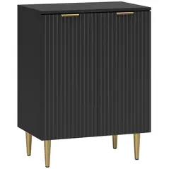 HOMCOM Adjustable Shelf Sideboard - Black - 1