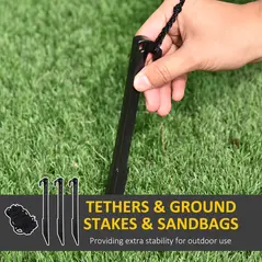 HOMCOM 8ft Inflatable Christmas Santa Claus Xmas Decoration with LED Holiday Air Blown Yard Outdoor Décor - 7