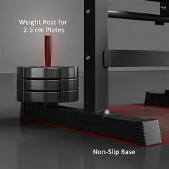 HOMCOM Adjustable Weight Bench, Foldable Bench, with Barbell Rack, Black - 7