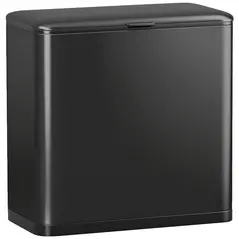 HOMCOM 8L Hanging Kitchen Bin, Rubbish bin with Lid and Removable Inner Bucket for Kitchen Cabinet Door, Under Sink, Office - 1