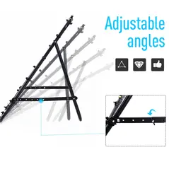 HOMCOM Adjustable Rebounder Net Kickback Target Goal for Teens Adults Training, Black - 4