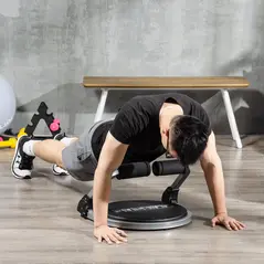 HOMCOM Abs Trainer, Ab Crunch Machine, Foldable Abdominal Trainer, Core Fitness & Whole Body Exercise Equipment for Home Gym - 2