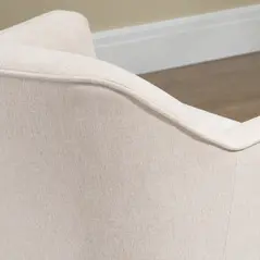 HOMCOM Accent Chair, Living Room Armchair, Vanity Chair with Gold Plating Metal Legs and Soft Padded Seat for Bedroom and Café, Set of 2, White - 9