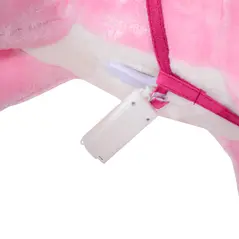 HOMCOM Baby Rocking Horse Plush Ride on Animals Rocker with Sound Handle Grip for Kids 3-6 Years - Pink - 9