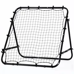 HOMCOM Adjustable Rebounder Net Kickback Target Goal for Teens Adults Training, Black - 1