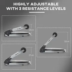 HOMCOM Abs Trainer, Ab Crunch Machine, Foldable Abdominal Trainer, Core Fitness & Whole Body Exercise Equipment for Home Gym - 4