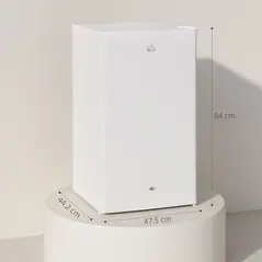 HOMCOM 91L Freestanding Under-Counter Fridge with Lock - White - 3