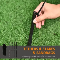 HOMCOM 9FT Inflatable Halloween Pumpkin Ghost with Build in LED,  Outdoor Lighted Blow Up Inflatables for Party Indoor, Garden, Lawn - 7