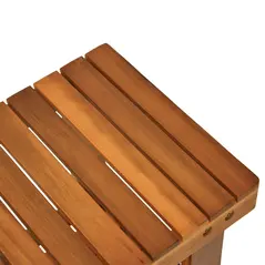 HOMCOM Acacia Wood Shoe Bench,  3-Tier Shoe Storage Rack, Hallway Organizer Shelf, for Entryway, Living Room, Bedroom, 50 x 28 x 45 cm, Teak - 9