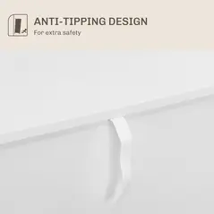 HOMCOM Adjustable Shelf Sideboard - White - 7