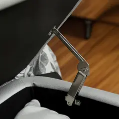 HOMCOM 92 x 31cm Linen-Look Storage Ottoman - Light Grey - 7