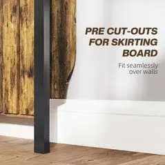 HOMCOM 93 x 88.5cm Rustic-Look Radiator Cover - Brown/Black - 7