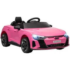 HOMCOM Audi Licensed 12V Kids Electric Ride-On, with Remote Control, Suspension System, Lights, Music, Motor - Pink - 1