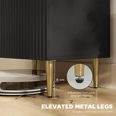 HOMCOM Adjustable Shelf Sideboard - Black - 6