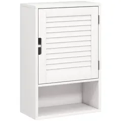 HOMCOM Bathroom Cabinet, Wall Mounted Storage Cabinet with Adjustable Shelves, 40 x 20 x 60 cm, White - 1