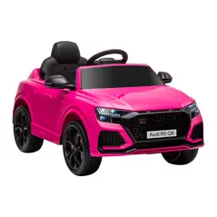 HOMCOM Audi RS Q8 6V Kids Electric Ride On Car Toy w/ Remote USB MP3 Bluetooth Pink - 1
