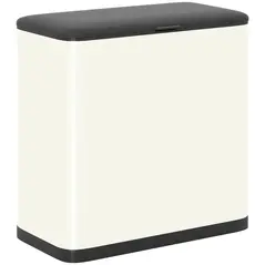 HOMCOM 8L Hanging Kitchen Bin, Rubbish bin with Lid and Removable Inner Bucket for Kitchen Cabinet Door, Under Sink, Office - 1