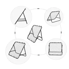 HOMCOM Adjustable Rebounder Net Kickback Target Goal for Teens Adults Training, Black - 5