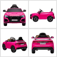 HOMCOM Audi RS Q8 6V Kids Electric Ride On Car Toy w/ Remote USB MP3 Bluetooth Pink - 8