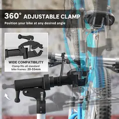 HOMCOM Bike Repair Stand, Max Load 40kg, Foldable, Height Adjustable, for Road Bike, Mountain Bike, E-bike - 6