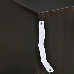 HOMCOM Bedside Cabinet with Drawer and Shelf, White Bedside Table for Bedroom, Living Room, Nightstand Side Table with Metal Rail Set of 2 - 7