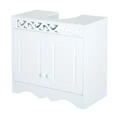 HOMCOM Bathroom Under Sink Storage Cabinet 2 Door Wooden Cupboard Vanity Units - 1