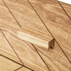 HOMCOM Bedside Table Set of 2, Modern Bedside Cabinets with Drawer and Pine Wood Legs, Nightstand for Bedroom, White and Natural - 8