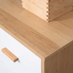 HOMCOM Chest of Drawers with 3 Drawers, Bedroom Cabinet, Storage Organizer for Living Room, White and Natural - 8