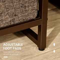 HOMCOM Chest of Drawers with 7 Foldable Drawers, 3-Tier Fabric Bedroom Dresser, Clothes Storage Unit for Bedroom, Living Room, Multi-Colored - 6