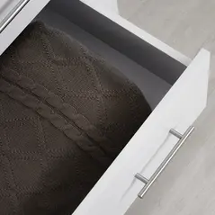 HOMCOM Chest Of 4 Drawers Storage Cabinet Bedroom Clothes w/Metal Handles Base Freestanding Unit Furnishing Living Room White - 8