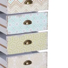 HOMCOM Chest of 5 Drawers Bedside Cabinet Side Storage Chest Entryway Living Room Bedroom Furniture Organizer Unit - 9