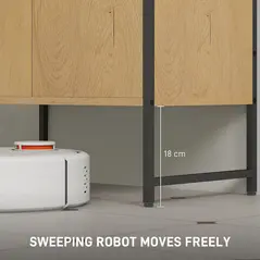 HOMCOM Bathroom Vanity Unit, Under Sink Storage Cabinet with Soft-Close Doors for Basin without or with Pedestal, Natural - 7