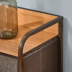 HOMCOM Chest of Drawers with 7 Foldable Drawers, 3-Tier Fabric Bedroom Dresser, Clothes Storage Unit for Bedroom, Living Room, Multi-Colored - 8