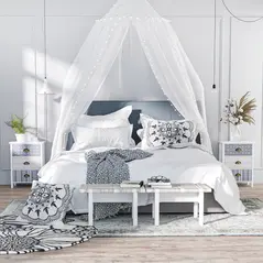 HOMCOM Bedside Table Set of 2 Chest of 3 Drawers Shabby Chic Nightstands with Metal Handle Sofa Side Table for Living Room, Bedroom,Purple - 2