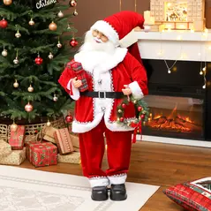 HOMCOM Dancing Santa Claus with Gift and Wreath, Play Music - 8